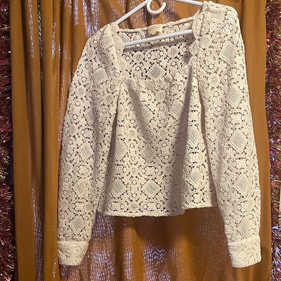 Sézane Floral Crochet Blouse - Picture 1 of 4